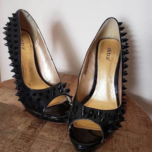 diba black patent spike heels - Picture 2 of 8